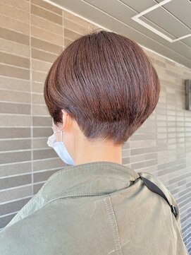 オーガニック ライフ 若葉 鶴ヶ島(organic+life) 20代30代40代小顔ハンサムショート前下がりショートボブ