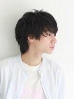 スーハ 恵比寿(SUUHA)&nbsp;ラフ仕上げナチュラルショート×マッシュウルフ×ほつれパーマ