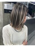 【梅田】ホワイトハイライトハイライトカラー艶髪カラー