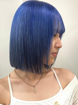 ベレーザ 渋谷(BELEZA) 4648ニュアンスカラー艶髪タンバルモリボブ韓国ブルーグレージュ