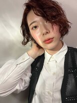 アイウィル(Ai WilL)&nbsp;ボブパーマ　ショートパーマ　カシスカラー