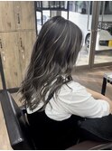 ハイライトカラーダブルカラーレイヤーカットくびれヘアカット