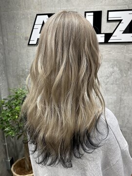 オルズ 渋谷(ALLZ) ハイトーンミルクティーダブルカラーケアブリーチケアカラー
