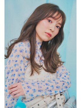 サンバレー(SUNVALLEY) ゆるふわロングシースルーバングマロンブラウン