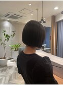 20代30代40代前下がりストレート大人ボブリップライン