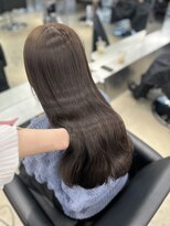 ペレ 栄店(PELE) デザインカラー/レイヤーカット/ウェットヘア/オリーブベージュ