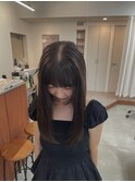 ワイドバング × 顔まわりレイヤー