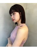 ♪顔周り レイヤー ウルフカット 韓国ボブ 縮毛矯正