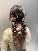 編み下ろし/ツインアレンジ/ヘアセット