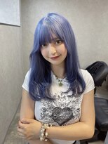 シエンゴールド(CIEN gold)&nbsp;ブルーカラー/レイヤーカット#浜松駅#カラー#ブリーチ