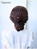 ブライダル前撮りヘアセット☆上品シニヨン