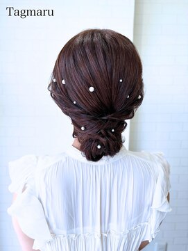 タグマル ブライダル前撮りヘアセット☆上品シニヨン [ヘアセット]