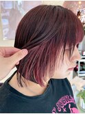 ダブルカラー/インナーカラー/ブリーチ/カラー/レイヤーボブ