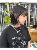 黒髪カタログ/クラゲヘアー/オリーブグレー/栄r27