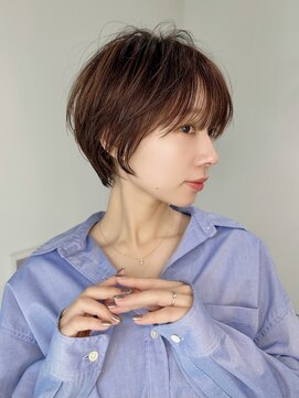 ロンドエニカ 大宮(Lond enika) 黒髪カタログ/ショート/オリーブグレー/小顔に見せるヘア/大宮