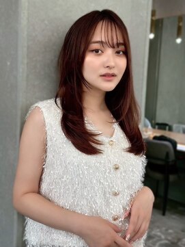 ルームバイシー 新宿(Loom. by Sea) ココアベージュ×レイヤー[小顔/黒髪/オリーブグレー]