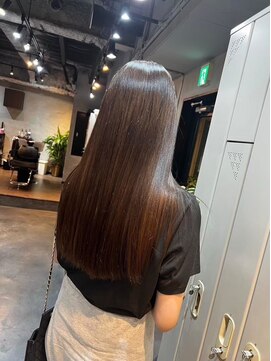 シースルーマッシュボブヘアタッセルボブハイライト