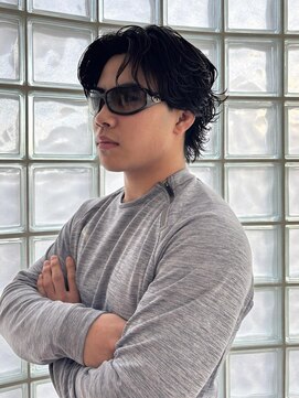 ビビディ バビディ ブー 河原町三条店(Bibbidi.bobbidi.boo) メンズ　海外風サーフカールパーマ／オールバックパーマ