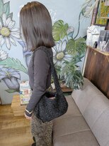 バンビ プライベート サロン(Bambi private salon)&nbsp;鎖骨上切りっぱなしボブ*オリーブアッシュカラー*Bambi松平愛