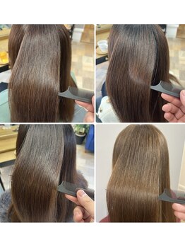 シエル(Ciel)の写真/自然なストレートヘア♪髪質改善やトリートメントも充実で、通いやすさも魅力のサロン。