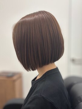 ジ エクト リアン 箕面店(The Ect Lien) 似合わせカット◆切りっぱなしボブ×透明感カラー