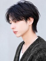 カライング(ing) スーツ短髪ツーブロック束感モテる黒髪シークレットパーマ流行