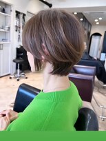 ハーツ 青山表参道店(Heart's) 白髪ぼかし脱白髪染め似合わせショートボブ40代50代60代