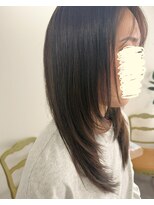 アンビアンスアミ(ambiance ami)&nbsp;顔まわりレイヤー×艶ストレートロング