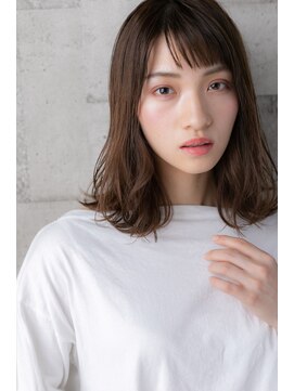 アッシュ ヘアーメイク 桐生(ash hair×make) 20代30代40代/肩ライン/小顔/抜け感/くせ毛風パーマ/ナチュラル