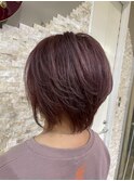 ウルフショートスタイル、ワインレッド