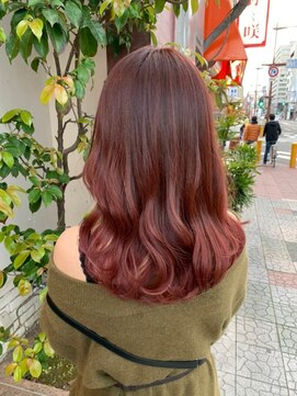 ボアップ 新居浜店(boappu) #レッドカラー #ケアブリーチ #韓国ヘアー