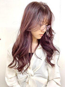 フォーク FOLK 【FOLK】透明感ペールピンクラベンダー☆似合わせ韓国ロング♪