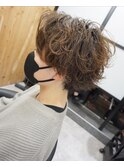 メンズミディアム×無造作パーマ