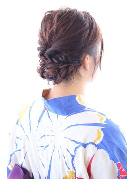 ヘアリゾート ブーケ(hair+resort bouquet) 20代30代40代浴衣鎖骨ミディアムアレンジ