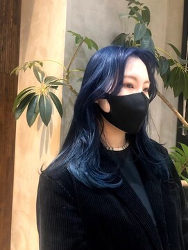 エースハバナ 渋谷(1 HAVANA) ハイトーン/ダブルカラー/ミディアムスタイル