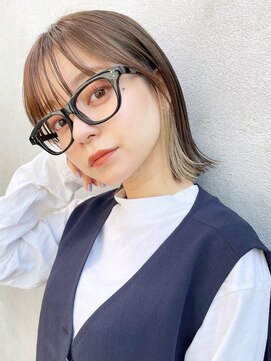 ディッセンバー 渋谷(December) ボブ/インナーカラー/ホワイトベージュ