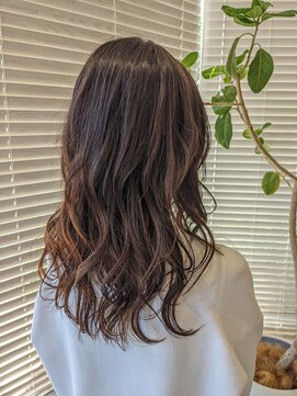 アース 三田南ウッディタウン店(HAIR&MAKE EARTH) 20代30代40代大人かわいいモカベージュナチュラルロブヘアー美肌