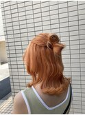 ヘアセット/ハーフアップ/ポニーテール/アップスタイル/結婚式