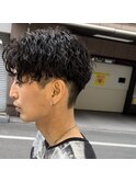 センターパート×ツイストスパイラルパーマ波打ちパーマ波巻き