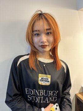 バディヘア ルーツ(BUDDY HAIR ROOTS) ☆オレンジウルフ☆ ウルフカット/レイヤーカット