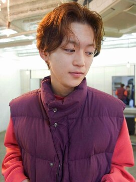 カシェ ナカザキ(CACHE NAKAZAKI) ダブルカラー/柔らかブラウン/センターパート