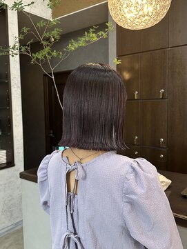 アールトゥーヘアー(art To Hair) バイオレットカラー/透明感カラー/タッセルボブ