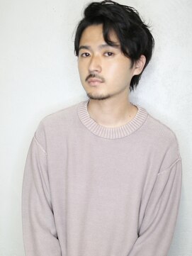 バース(BIRTH) 天神【BIRTH】黒髪センターパート×かき上げニュアンスパーマ