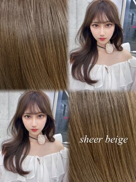 アリュウル 表参道(ALLURE) シアーベージュ×シースルーバング◎矢口