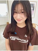 シースルーバング ミディアムヘア