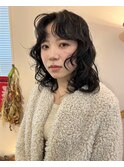 大きめなリッジパーマ