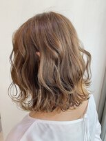 ヴァンカウンシル 松本店(VAN COUNCIL)&nbsp;柔らかい質感が可愛い_インナーカラー_ロブヘア_チョコブラウン