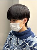 黒髪マッシュナチュラルマッシュメンズヘア韓国ツーブロック