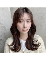 プラチナ(PLATINA) シースルー前髪束感前髪レイヤーカットくびれヘア韓国