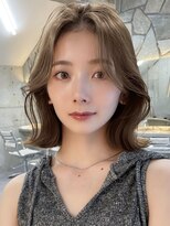 サイン 表参道(SIGN) 韓国ヘアグレージュカラーブリーチ無し髪質改善イヤリングカラー